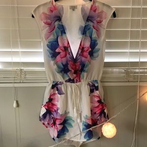 Pink Multi Floral Romper